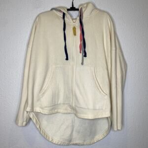 Day of the Week Anthropologie Cream High Low Hoodie Sz XS Oversized